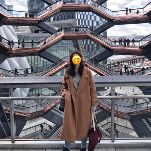 🚫SOLD🚫 Oversize Lapel Woolen with Belt Coat - Picture 7 of 8